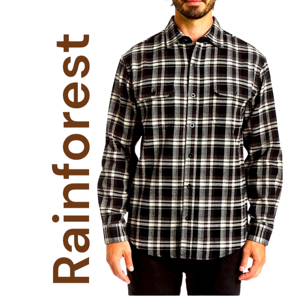 Rainforest Sz L Heavyweight Brushed Flannel Shirt